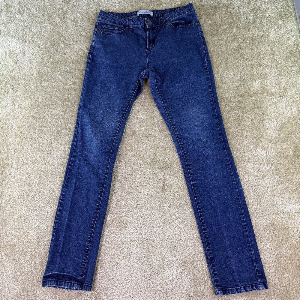 Kenneth Cole Reaction Womens Skinny Jeans Blue SZ 29 x 29 Mid Rise Stretch E805
